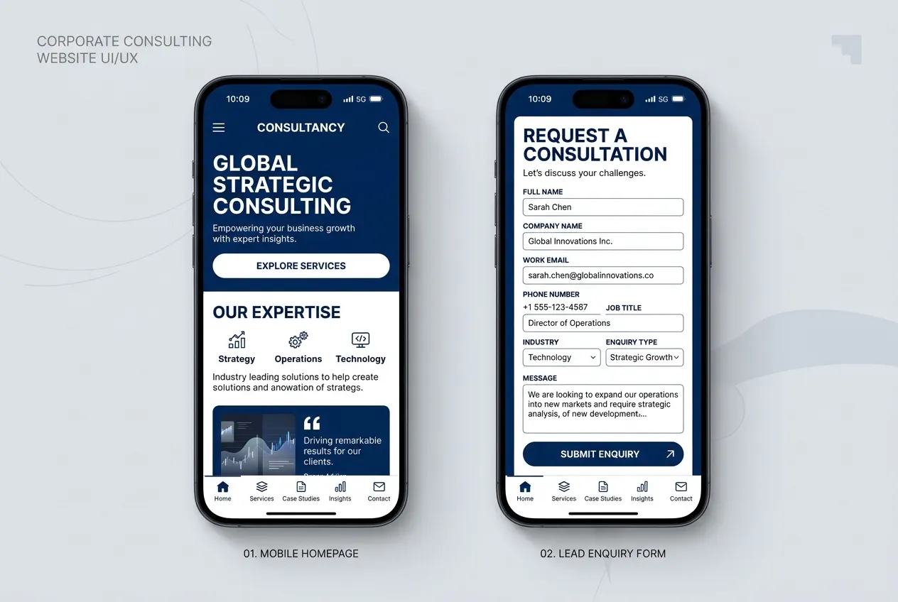 Corporate Business Website screen 2