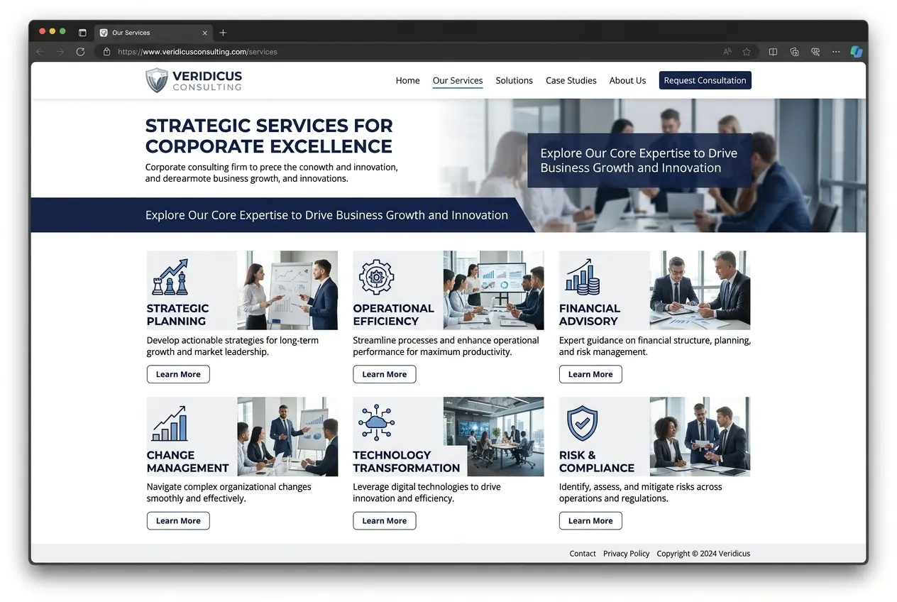 Corporate Business Website screen 1