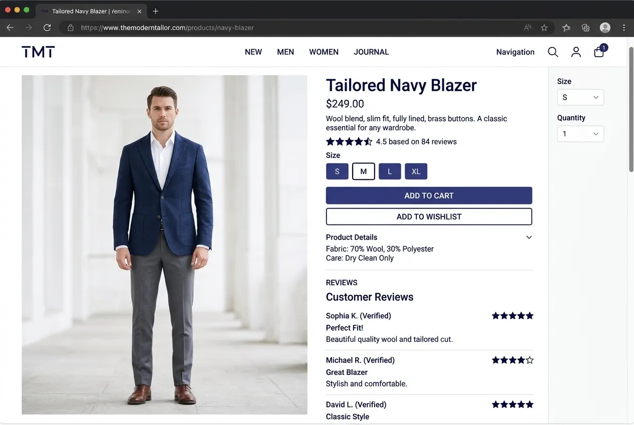 Online Fashion Store screen 1